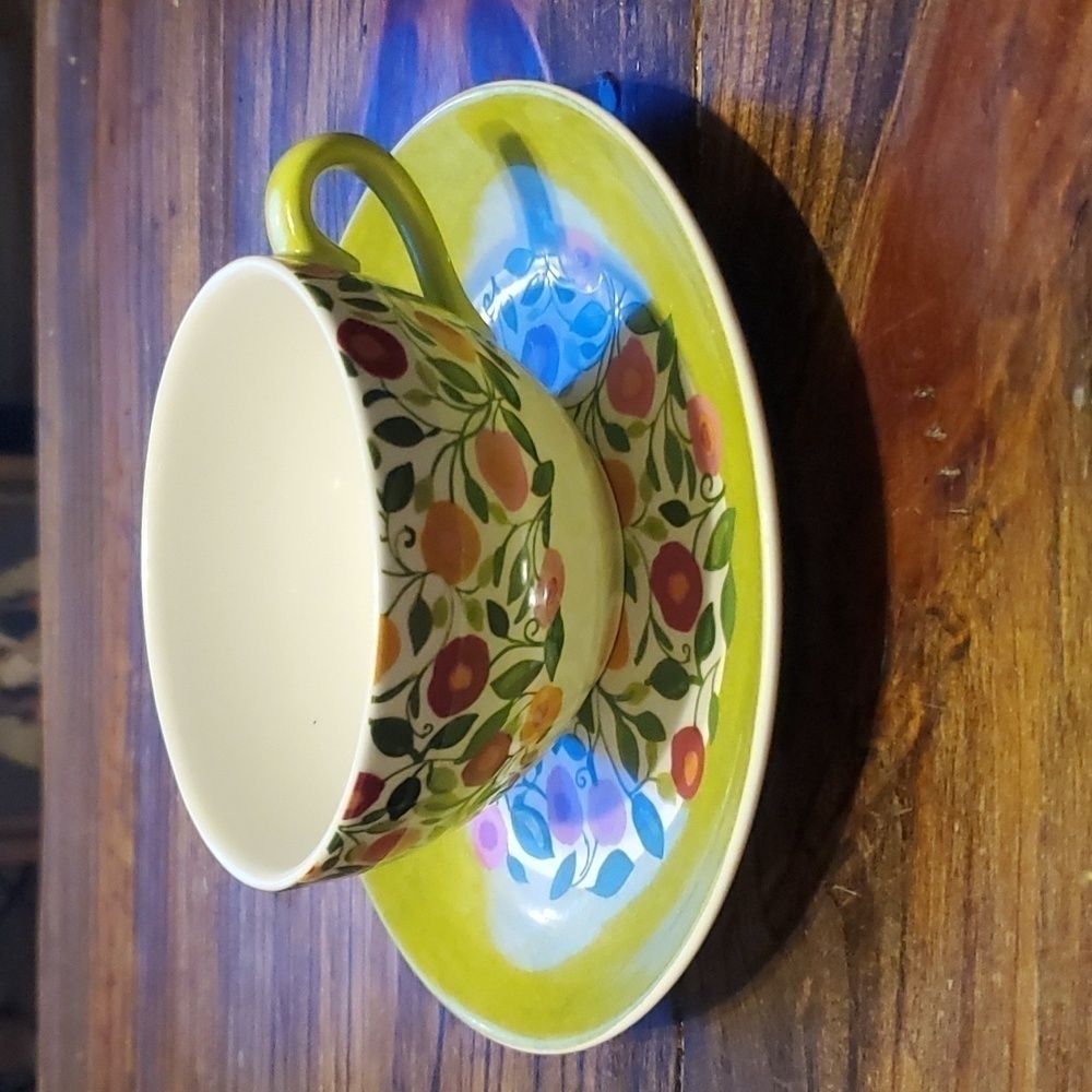 Kim Parker Emma's Garland Spode Cup and Saucer
